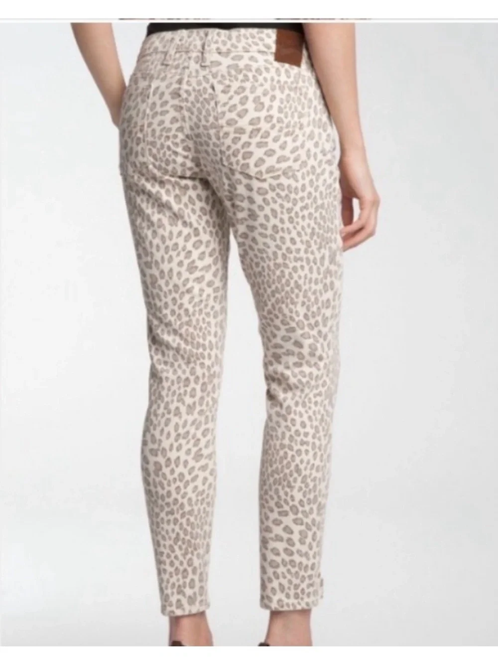 Lucky Brand Beige Leopard Print Skinny Jeans